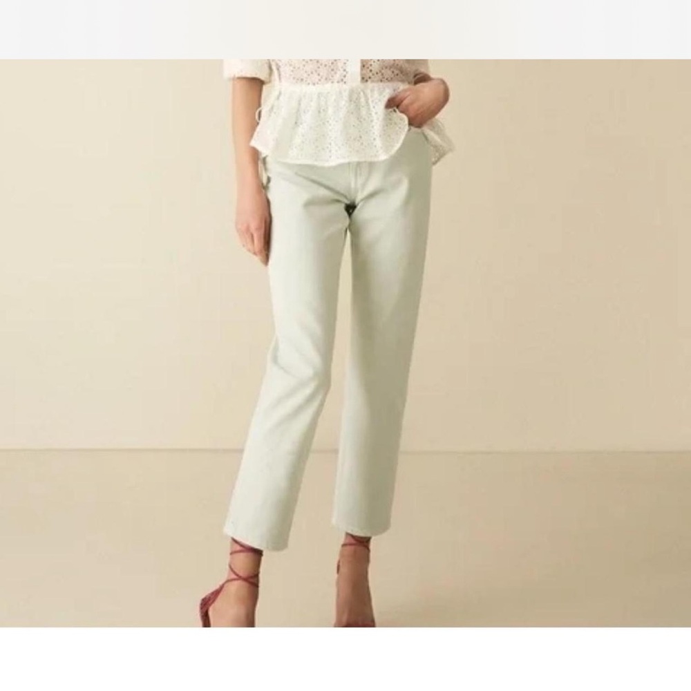 Reiss Women's Blake Straight Leg Jeans - Light Green